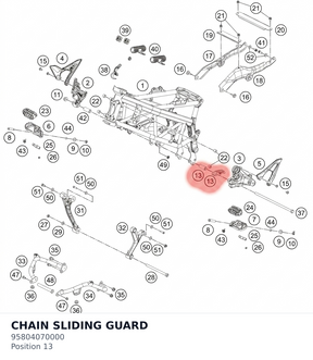 Diagram preview: CHAIN SLIDING GUARD (95804070000)