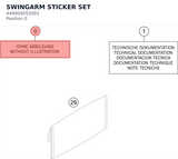 Diagram preview: SWINGARM STICKER SET (A49004055001)