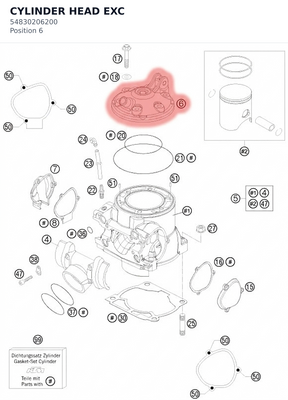 Diagram preview: CYLINDER HEAD EXC (54830206200)