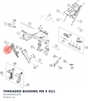 Diagram preview: THREADED BUSHING M8 X D21 (0910000801209)