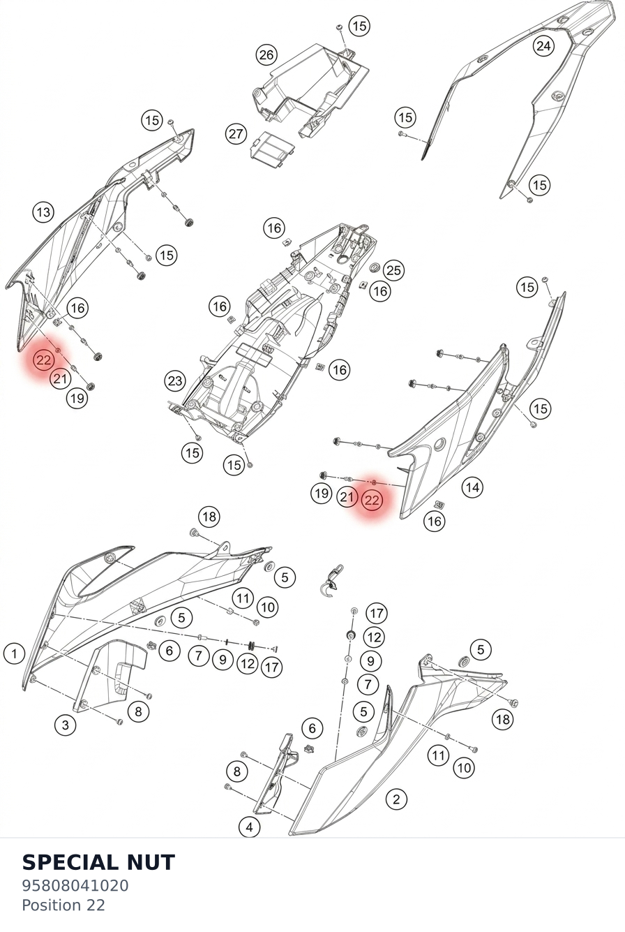 Diagram preview: SPECIAL NUT (95808041020)