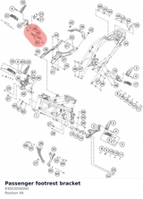 Diagram preview: Passenger footrest bracket (93003056000)