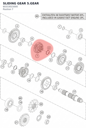 Diagram preview: SLIDING GEAR 5.GEAR (60333015000)