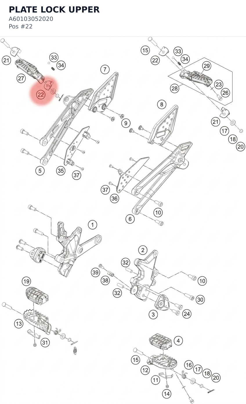 Diagram preview: PLATE LOCK UPPER (A60103052020)