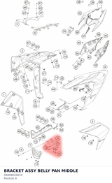 Diagram preview: BRACKET ASSY BELLY PAN MIDDLE (94808020010)