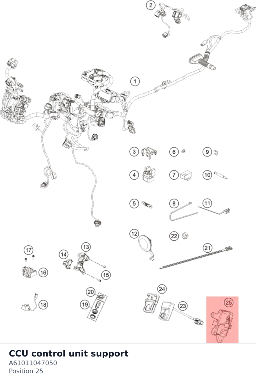 Diagram preview: CCU control unit support (A61011047050)