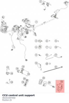 Diagram preview: CCU control unit support (A61011047050)