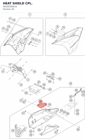 Diagram preview: HEAT SHIELD CPL. (90505090033)