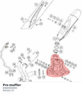 Diagram preview: Pre-muffler (63605050000)