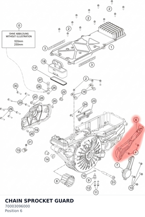 Diagram preview: CHAIN SPROCKET GUARD (70003096000)