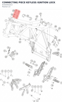 Diagram preview: CONNECTING PIECE KEYLESS IGNITION LOCK (61503001013)
