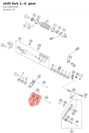 Diagram preview: shift fork 1.-4. gear (63534001000)