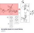 Diagram preview: PA SUPER DUKE R 21 ELECTRICAL (11001T03)