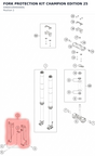 Diagram preview: FORK PROTECTION KIT CHAMPION EDITION 25 (A46001094000EBL)
