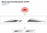 Diagram preview: Decal Startnumberplate (KTM) (79108095100)