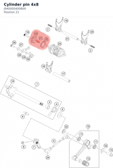 Diagram preview: Cylinder pin 4x8 (J940000400800)
