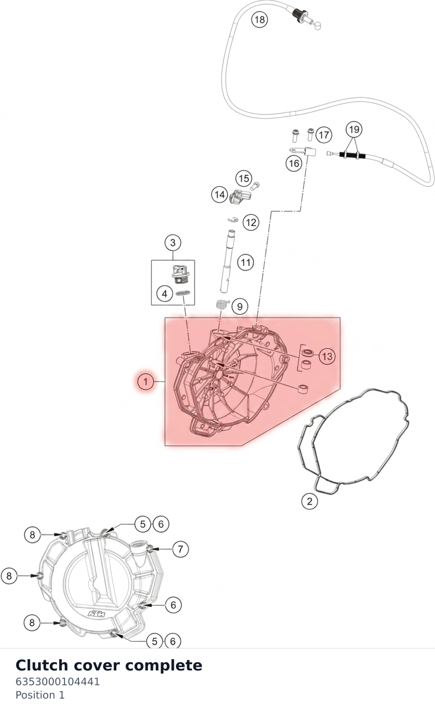 Diagram preview: Clutch cover complete (6353000104441)