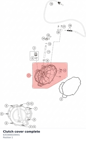 Diagram preview: Clutch cover complete (6353000104441)