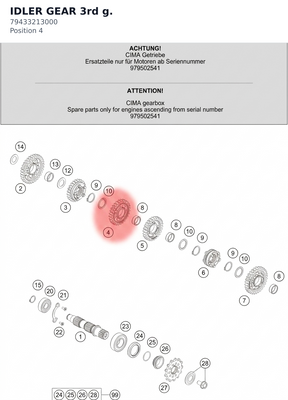 Diagram preview: IDLER GEAR 3rd g. (79433213000)