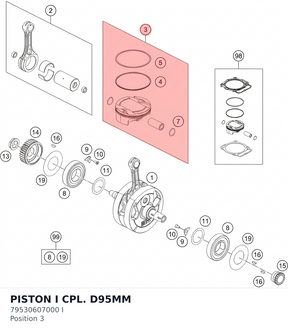 Diagram preview: PISTON I CPL. D95MM (79530607000 I)