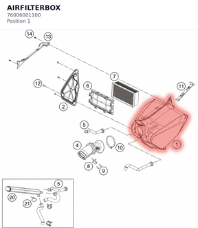 Diagram preview: AIRFILTERBOX (76006001100)