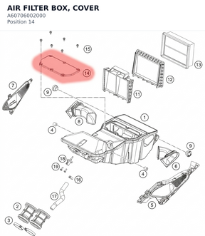 Diagram preview: AIR FILTER BOX, COVER (A60706002000)