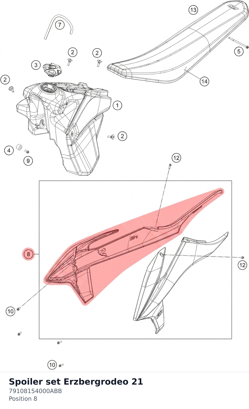 Diagram preview: Spoiler set Erzbergrodeo 21 (79108154000ABB)