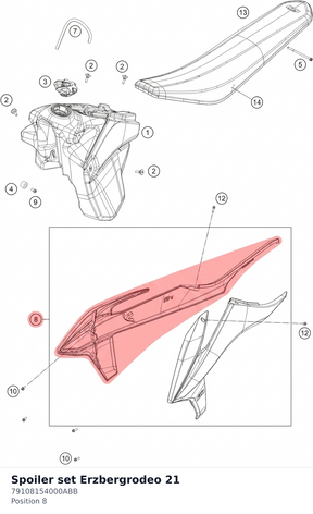 Diagram preview: Spoiler set Erzbergrodeo 21 (79108154000ABB)