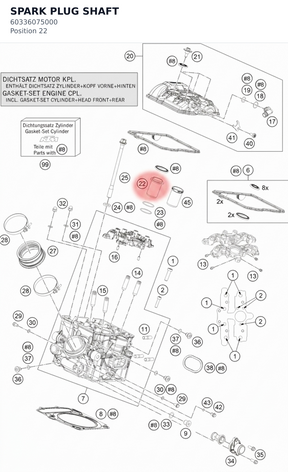 Diagram preview: SPARK PLUG SHAFT (60336075000)