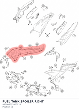 Diagram preview: FUEL TANK SPOILER RIGHT (A61008051000C1B)