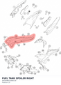 Diagram preview: FUEL TANK SPOILER RIGHT (A61008051000C1B)