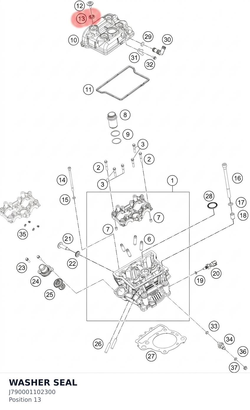 Diagram preview: WASHER SEAL (J790001102300)