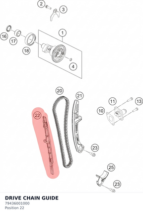 Diagram preview: DRIVE CHAIN GUIDE (79436001000)