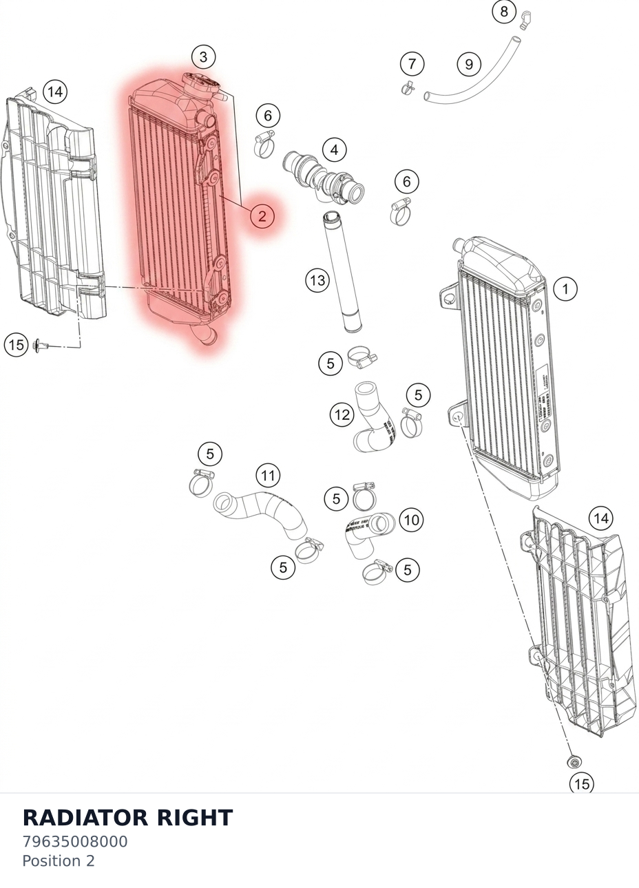 Diagram preview: RADIATOR RIGHT (79635008000)