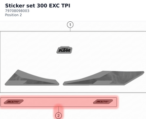 Diagram preview: Sticker set 300 EXC TPI (79708098003)