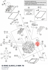 Diagram preview: O-RING 8,00X1,5 NBR 70 (0770080015)