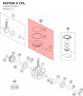 Diagram preview: PISTON II CPL. (79430107000 II)