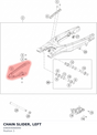 Diagram preview: CHAIN SLIDER, LEFT (A46004066000)