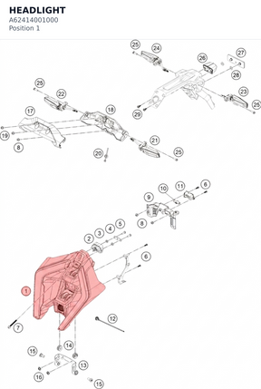 Diagram preview: HEADLIGHT (A62414001000)