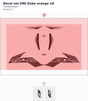 Diagram preview: Decal set 690 Duke orange 18 (76008099900)