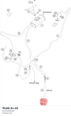 Diagram preview: PLUG D=10 (61315026000)