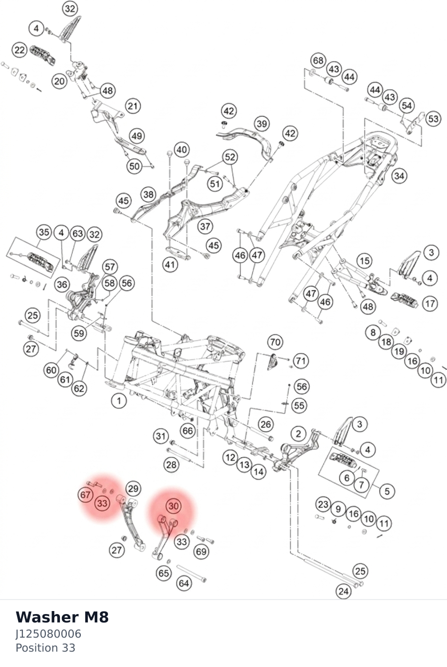 Diagram preview: Washer M8 (J125080006)