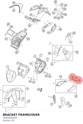 Diagram preview: BRACKET FRAMECOVER (76003093050)