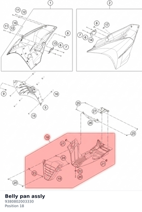 Diagram preview: Belly pan assly (9380802003330)