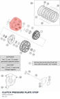 Diagram preview: CLUTCH PRESSURE PLATE STOP (A60632006000)