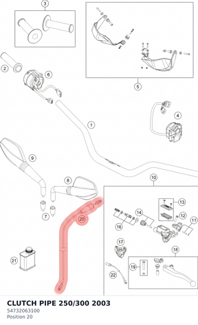 Diagram preview: CLUTCH PIPE 250/300       2003 (54732063100)