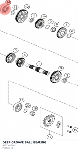 Diagram preview: DEEP GROOVE BALL BEARING (90233010001)