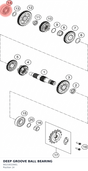 Diagram preview: DEEP GROOVE BALL BEARING (90233010001)