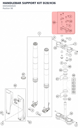 Diagram preview: HANDLEBAR SUPPORT KIT D28/H36 (00050000928)