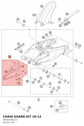 Diagram preview: CHAIN GUARD KIT 10-13 (69004066210)